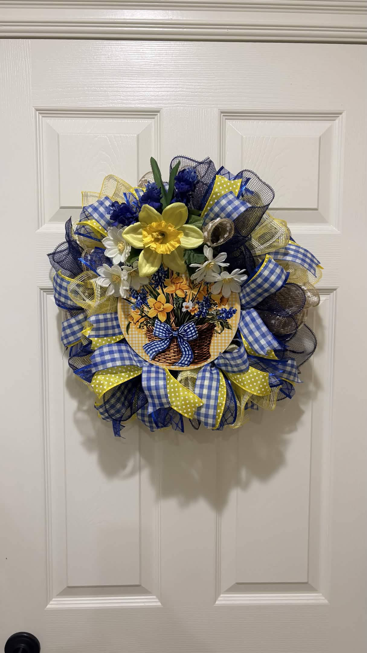 Spring Basket Blooms Wreath