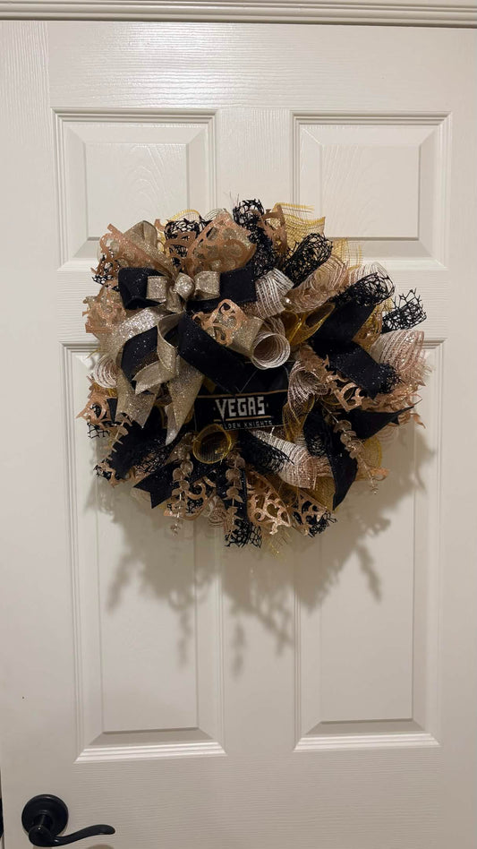 Vegas Golden Knights Fan Door Wreath