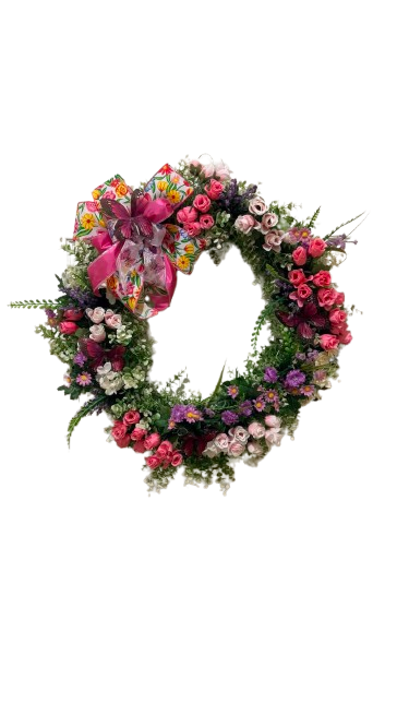 Blooms & Butterflies Spring Wreath