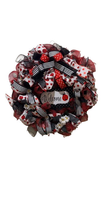 Lucky Ladybug Welcome Wreath